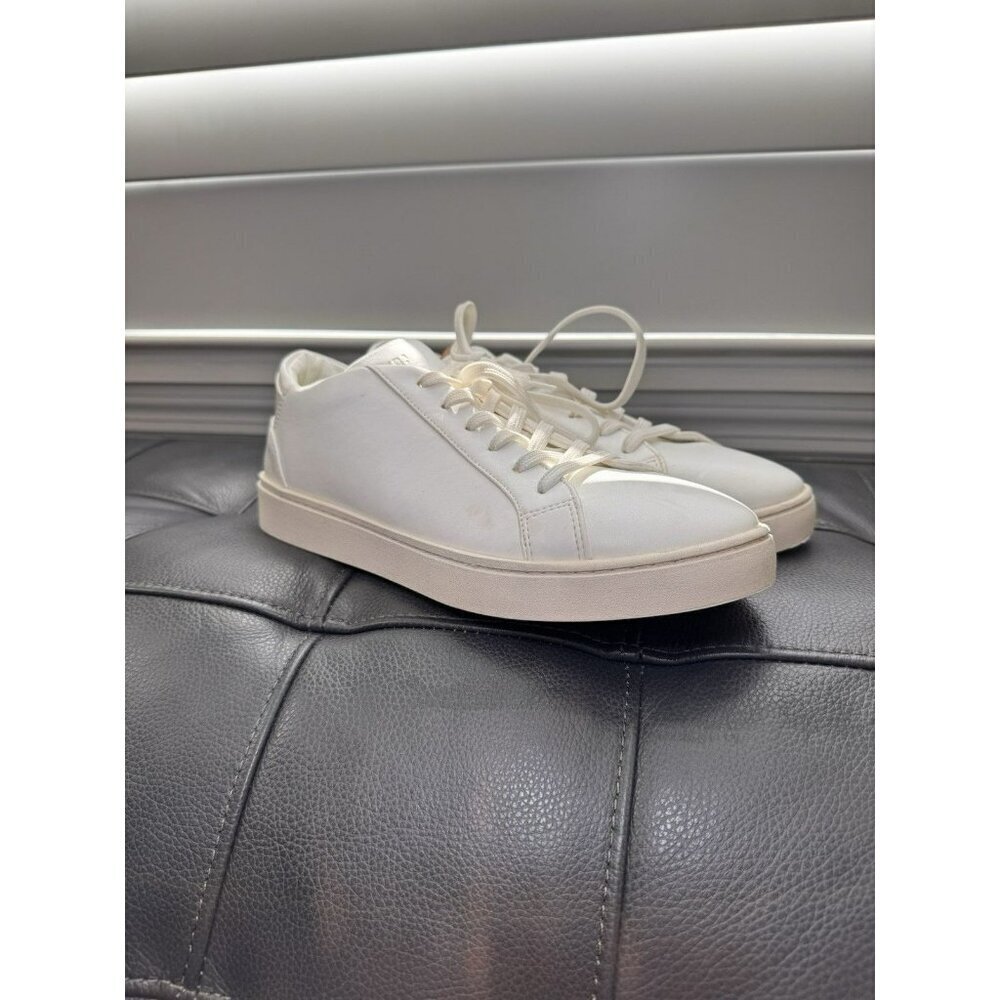 Thousand Fell Lace Up Vegan Leather Sneakers, Women's 9 (White/White) - Picture 1 of 6